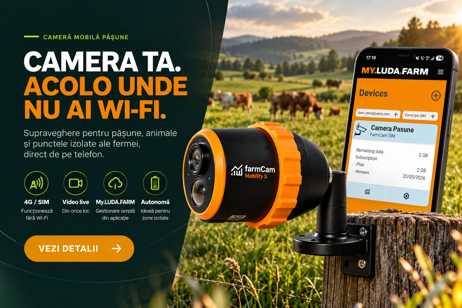 farmCam Mobility S și aplicația My.Luda.Farm